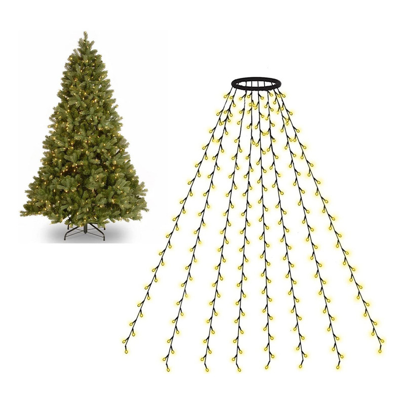 Foto 5 pulgar | Venta Internacional - Lámpara Led Para Árbol De Navidad Con Forma De Anillo En La Parte Superior Del Árbol, 1,5 M