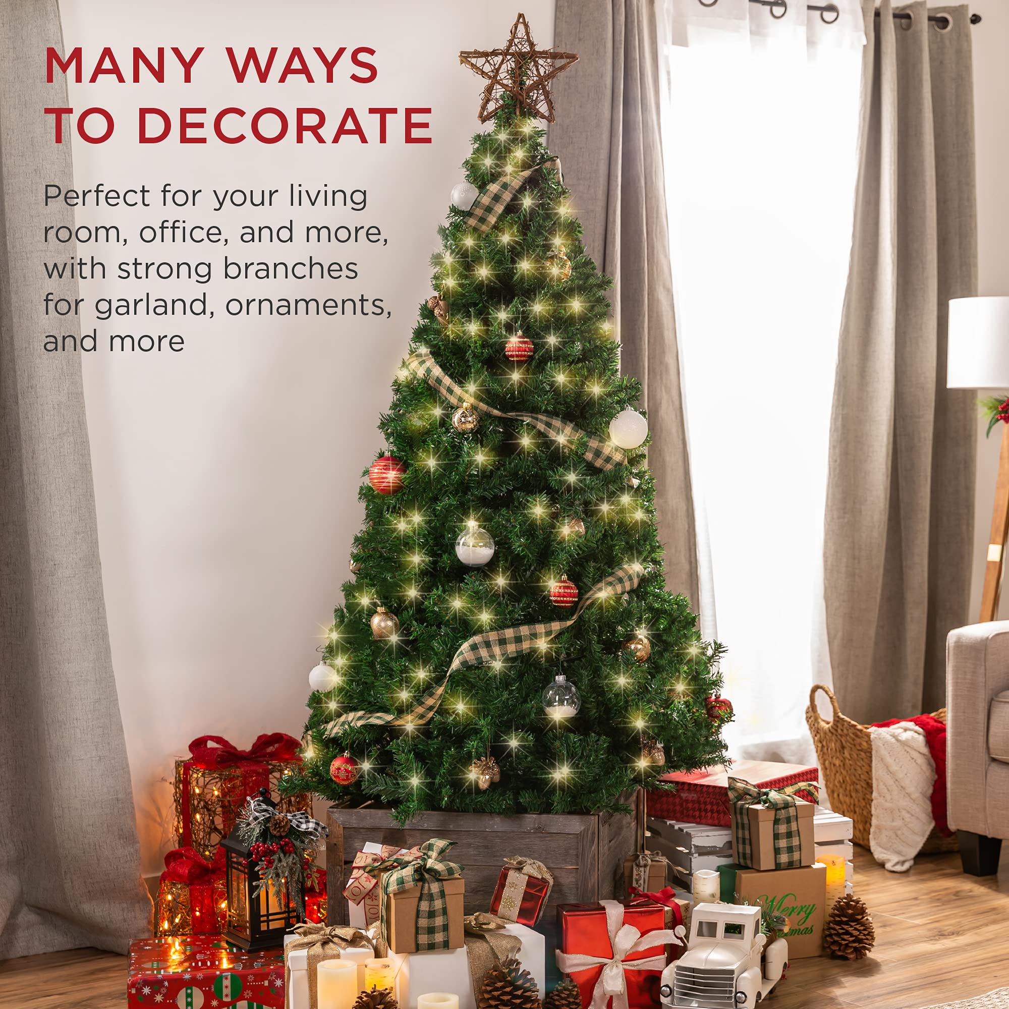 Foto 6 | Árbol de Navidad Best Choice Products con 250 Luces-Venta Internacional