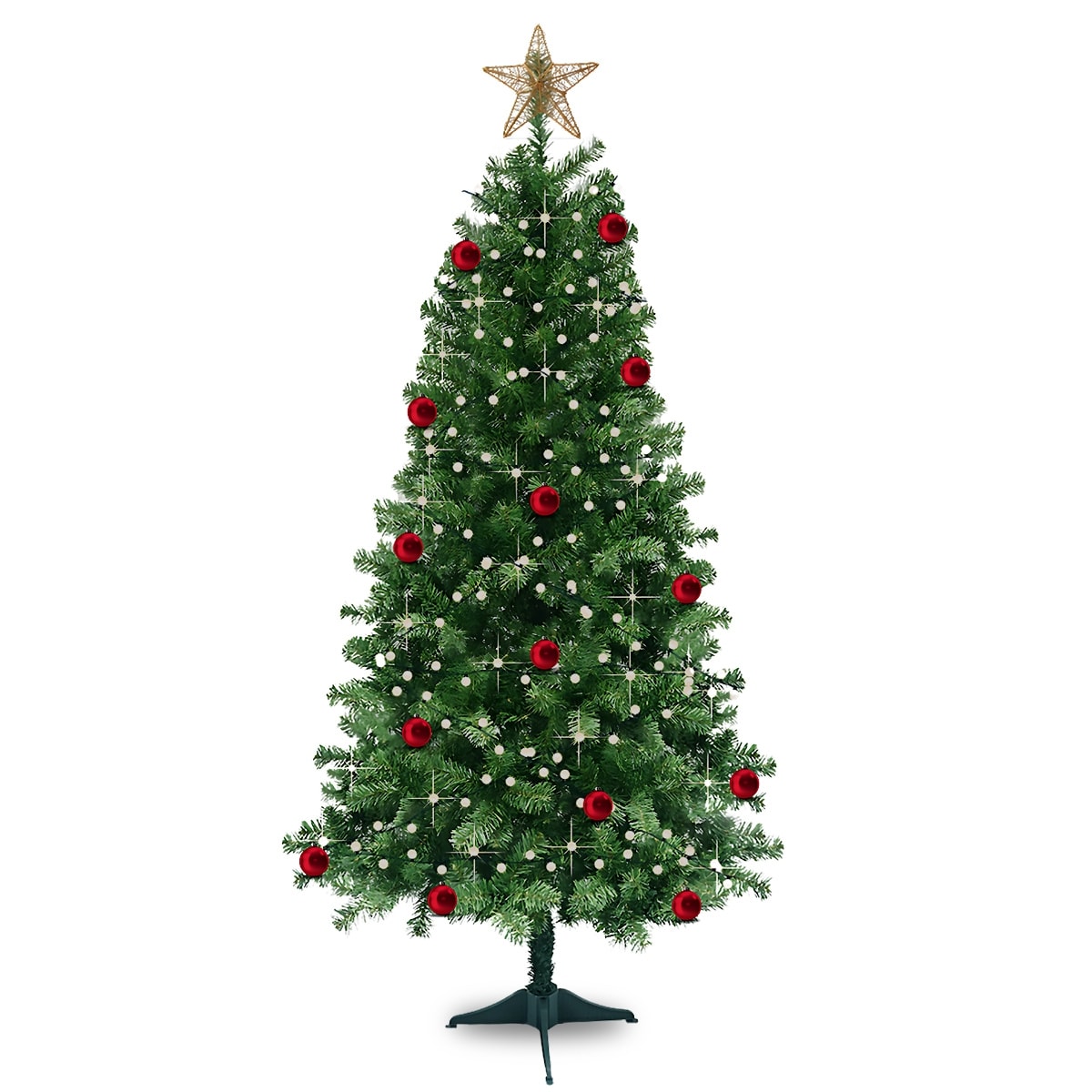 Árbol de Navidad Frondoso Artificial 2.10 m Verde $939