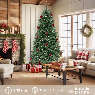 Foto 7 | Árbol de Navidad Frondoso Artificial 2.10 m Verde