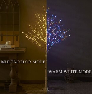 Foto 3 | Hairui De Abedul Preiluminado Con 255 Litros, Multicolor Y Blanco Cálido - Venta Internacional.
