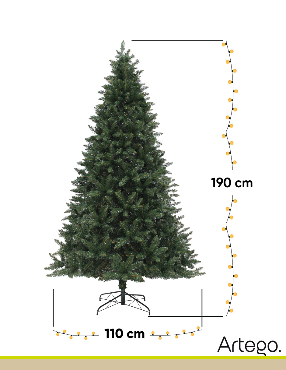 Foto 7 pulgar | Árbol De Navidad Scoth Pine Frondoso Rama Bicolor Pino Navideño Christmas Tree 190 Cm + Maleta Transportadora Artego