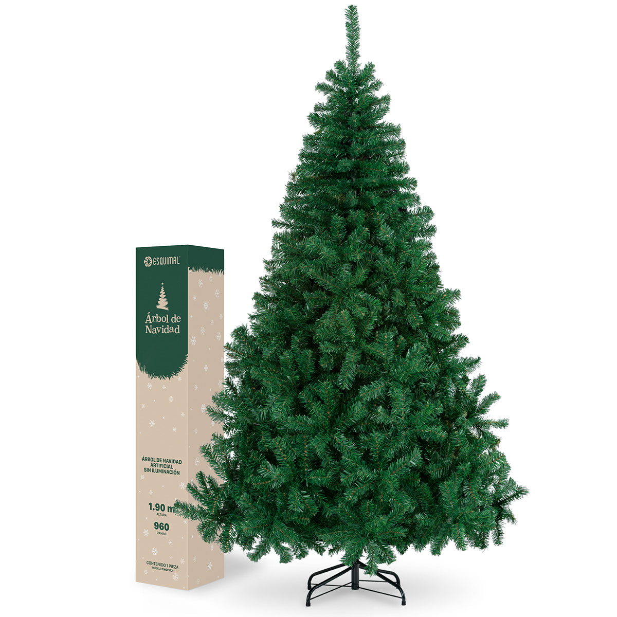 Foto 2 pulgar | Árbol De Navidad Artificial Esquimal Pino Verde 1.90m Con 960 Ramas