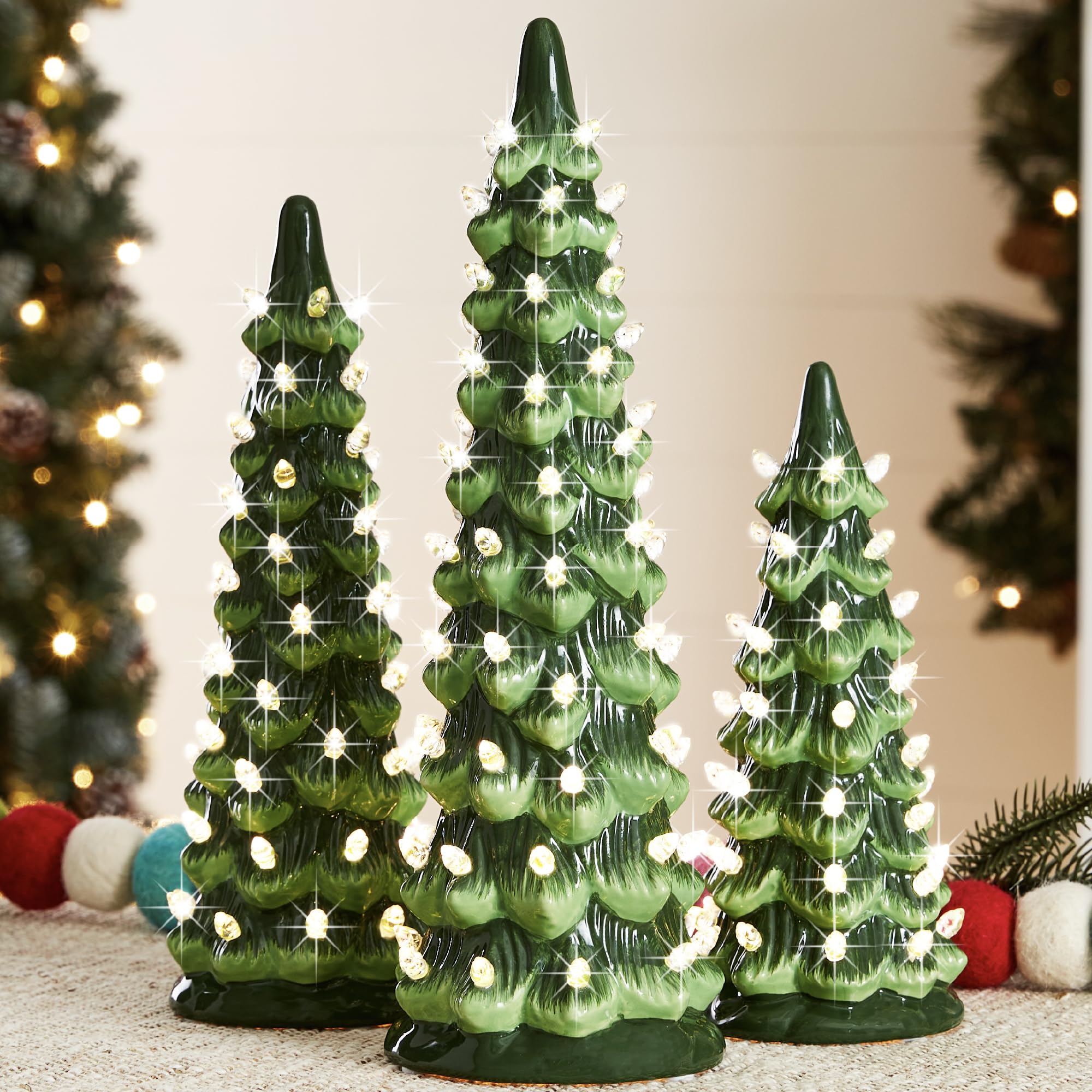 Foto 1 | Set De Árboles De Navidad Best Choice Products De Cerámica Con Led - Venta Internacional.