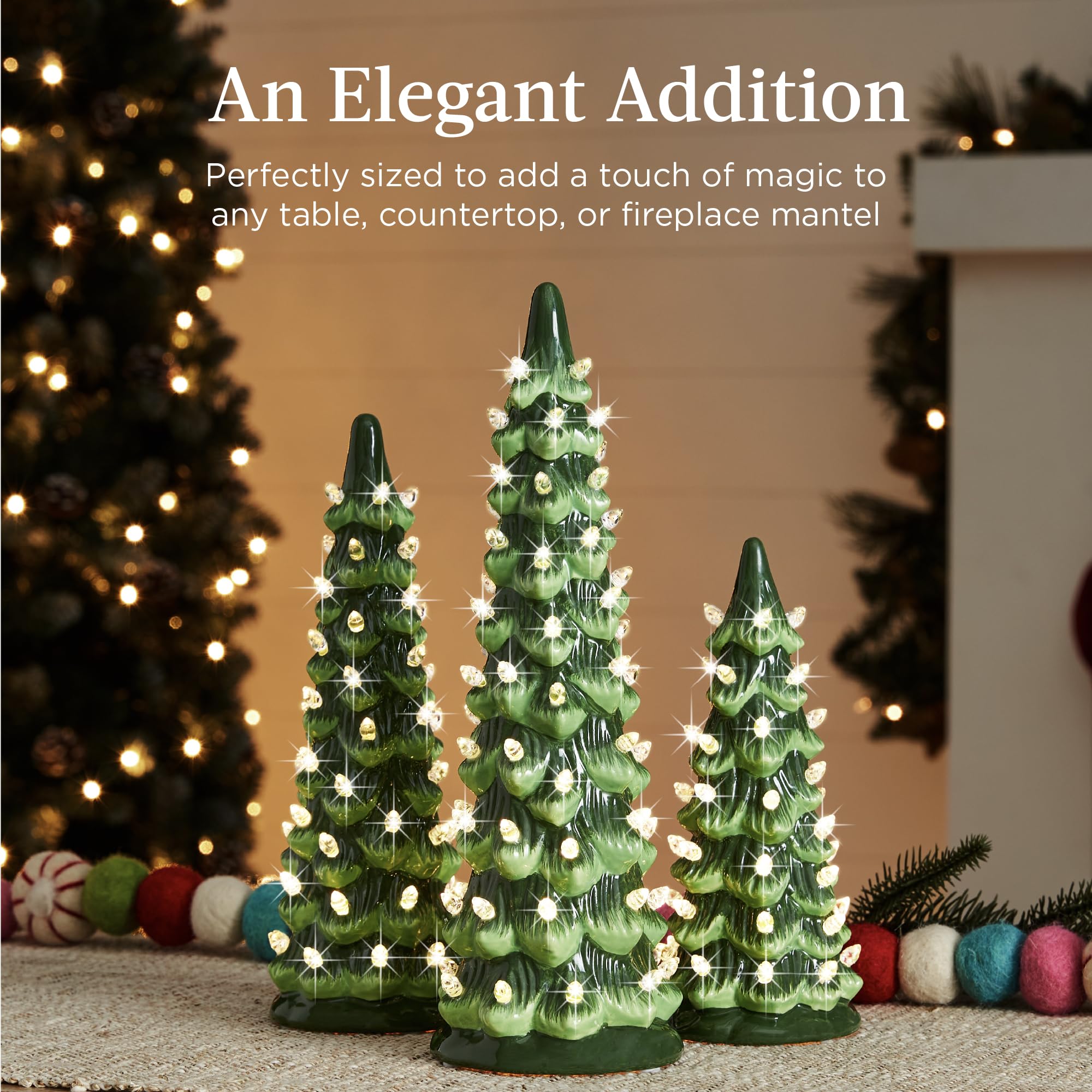 Foto 5 | Set De Árboles De Navidad Best Choice Products De Cerámica Con Led - Venta Internacional.