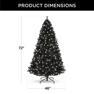 Foto 7 | Árbol De Navidad Best Choice Products 6 Pies Preiluminado Negro - Venta Internacional