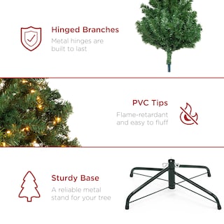 Foto 5 | Árbol de Navidad Best Choice Products 6 Pies con 250 Luces - Venta Internacional