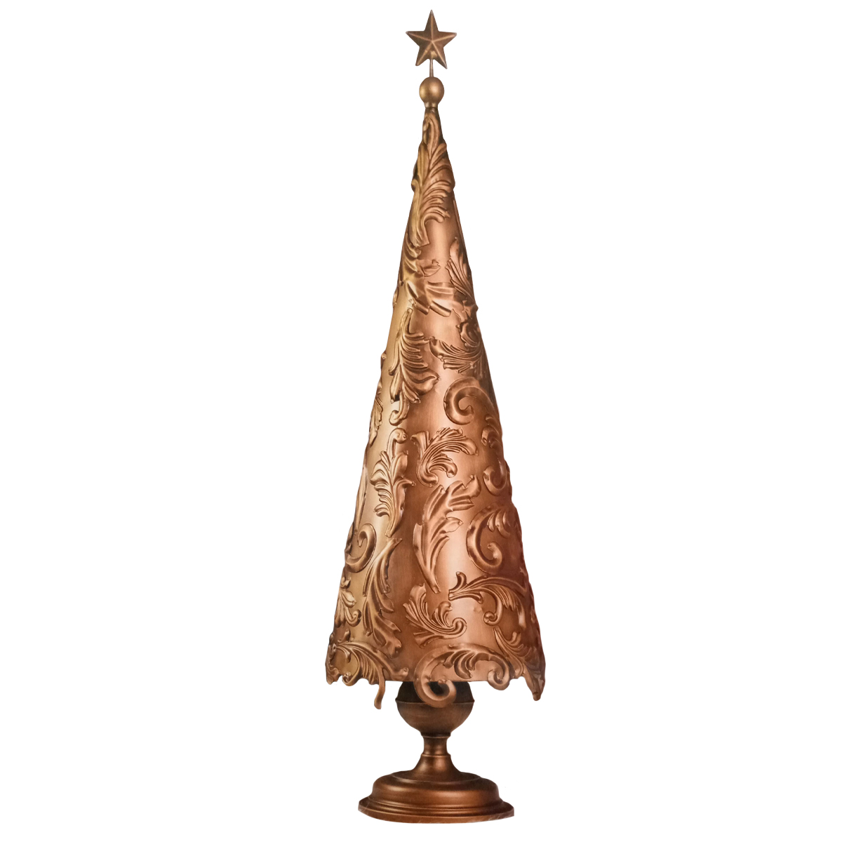 Árbol De Navidad Metálico 89cm Dorado