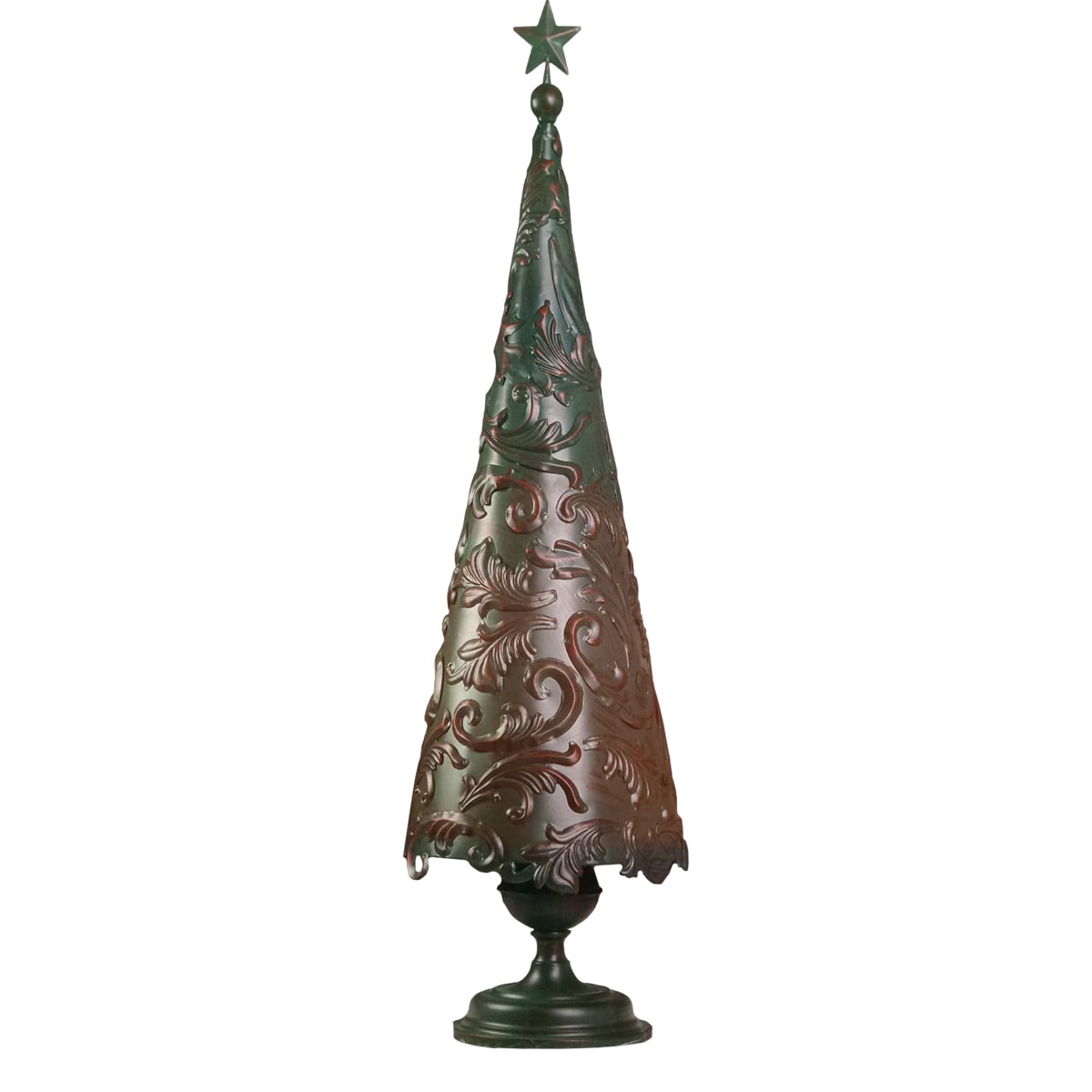 Árbol De Navidad Metálico 89cm Verde $1,906