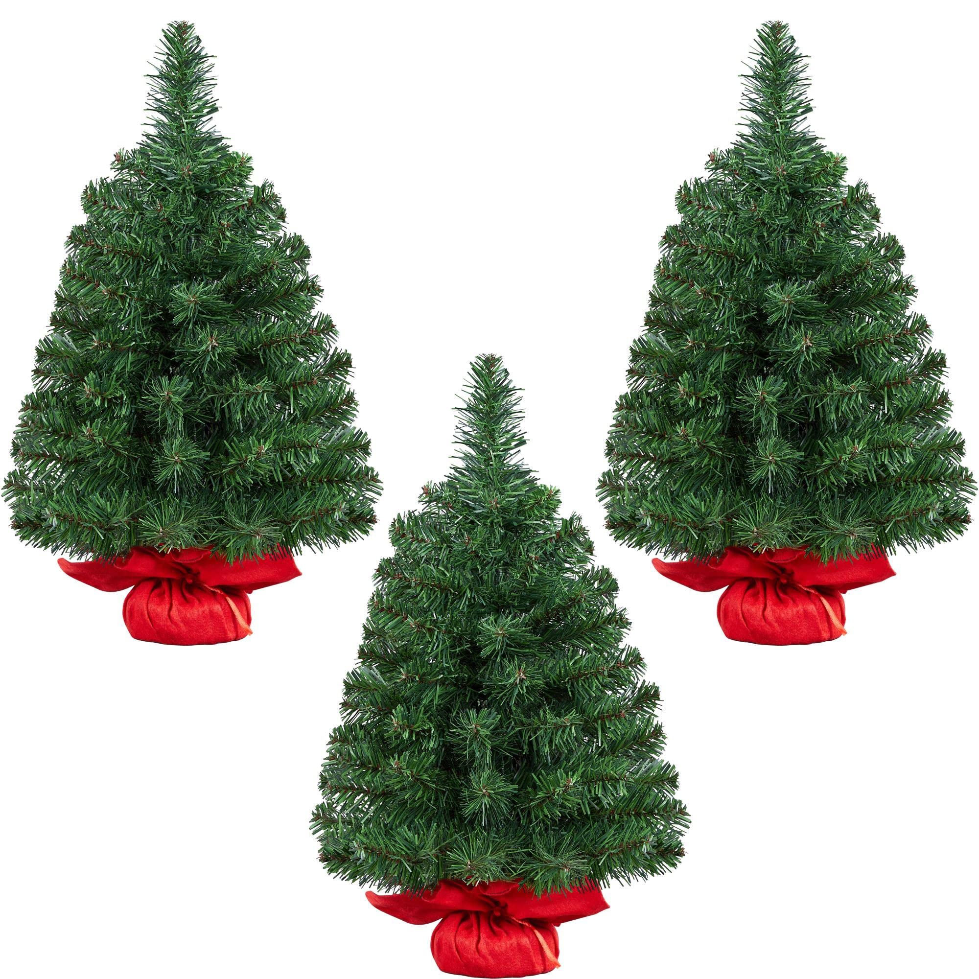 Foto 1 | Miniárbol De Navidad Artificial De Mesa Yaheetech De 60 Cm, Paquete De 3 - Venta Internacional.