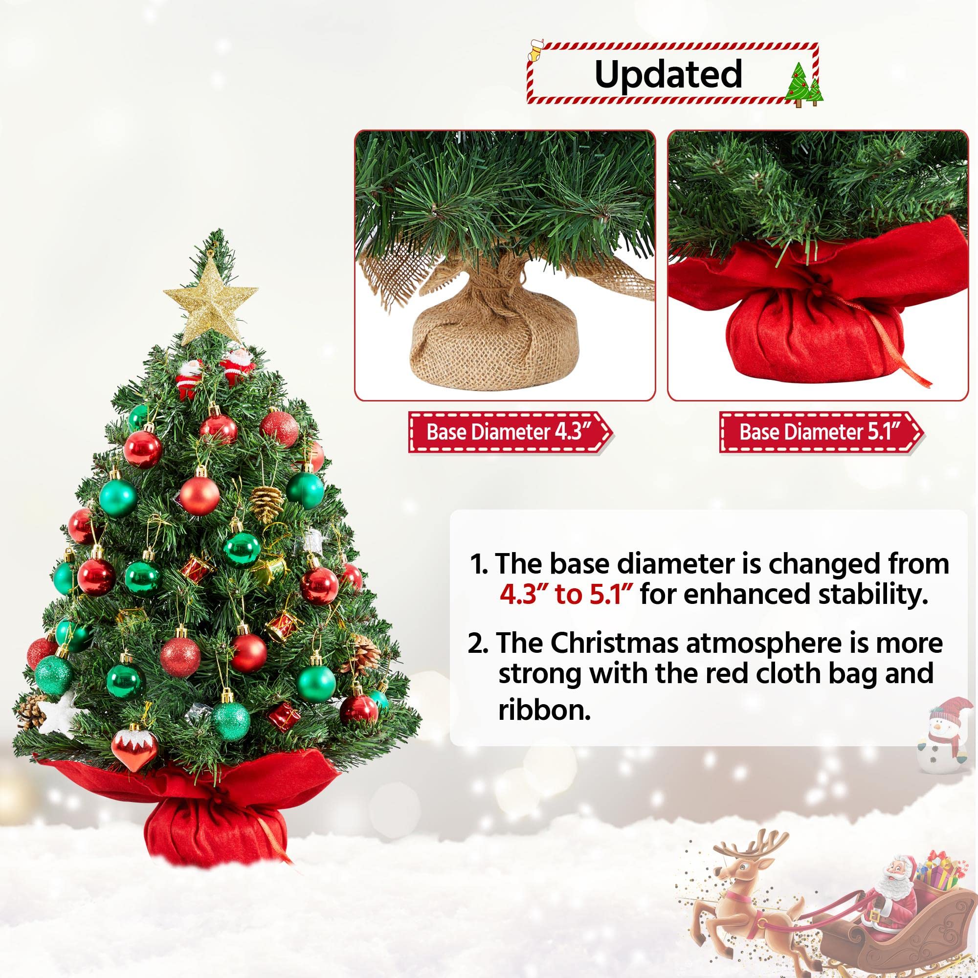 Foto 6 pulgar | Miniárbol De Navidad Artificial De Mesa Yaheetech De 60 Cm, Paquete De 3 - Venta Internacional.