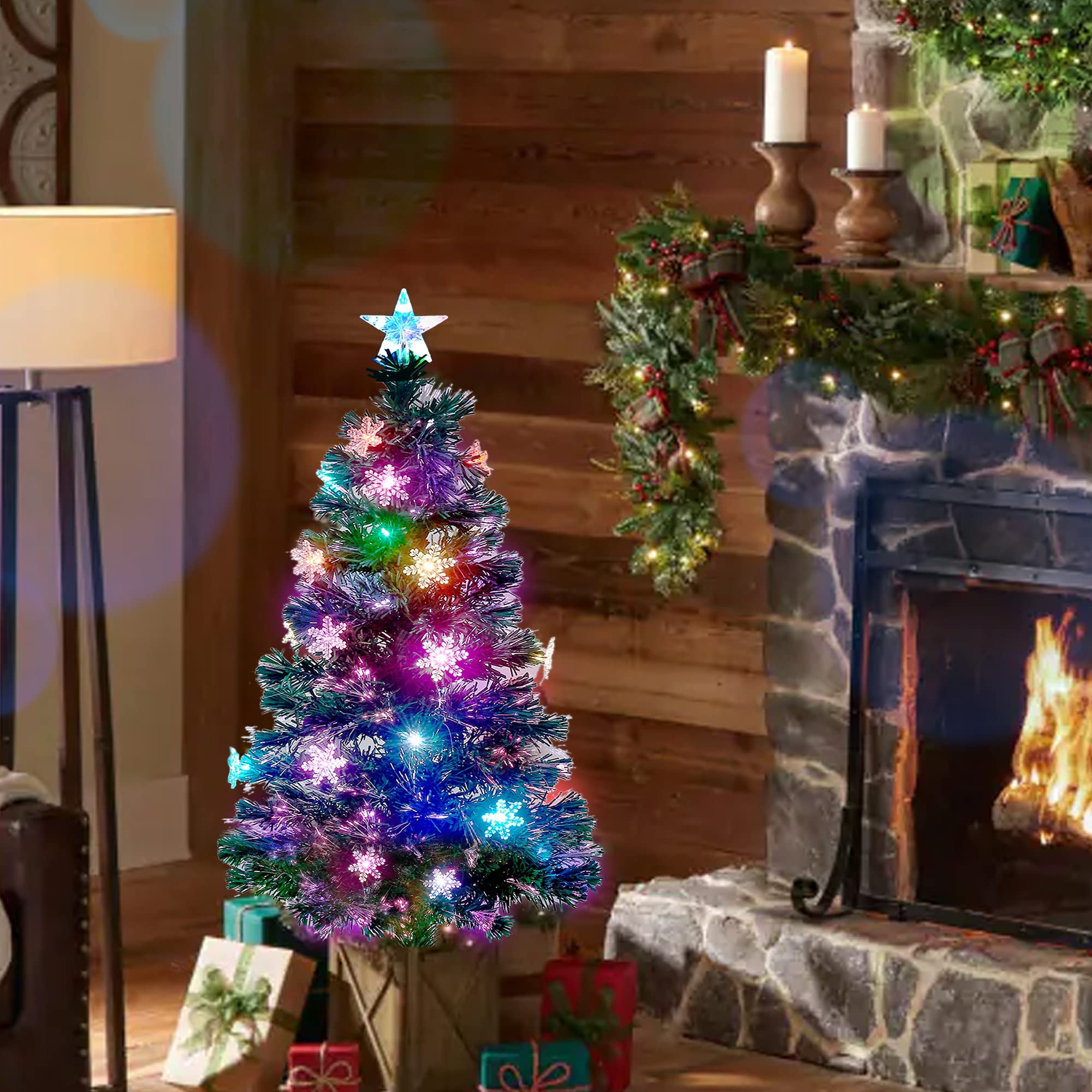 Foto 3 pulgar | Árbol De Navidad Juegoal Artificial Preiluminado De 90 Cm Con Luces Led - Venta Internacional.