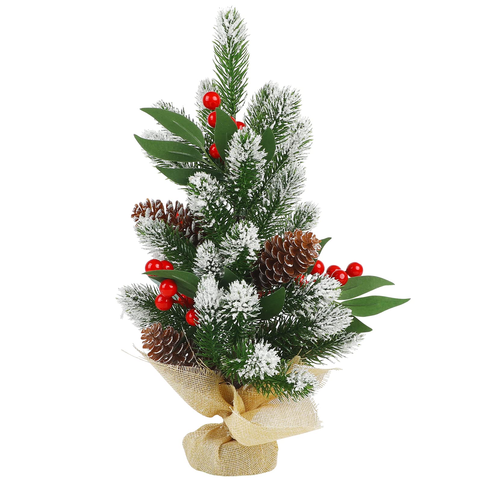 Foto 2 pulgar | Árbol De Navidad Ccinee Mini 40 Cm Con Nieve Artificial Flocada - Venta Internacional.