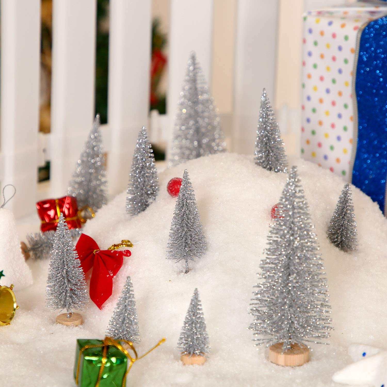 Foto 6 | Miniárbol De Navidad Artificial Satinior Sisal Snow, 60 Unidades - Venta Internacional.