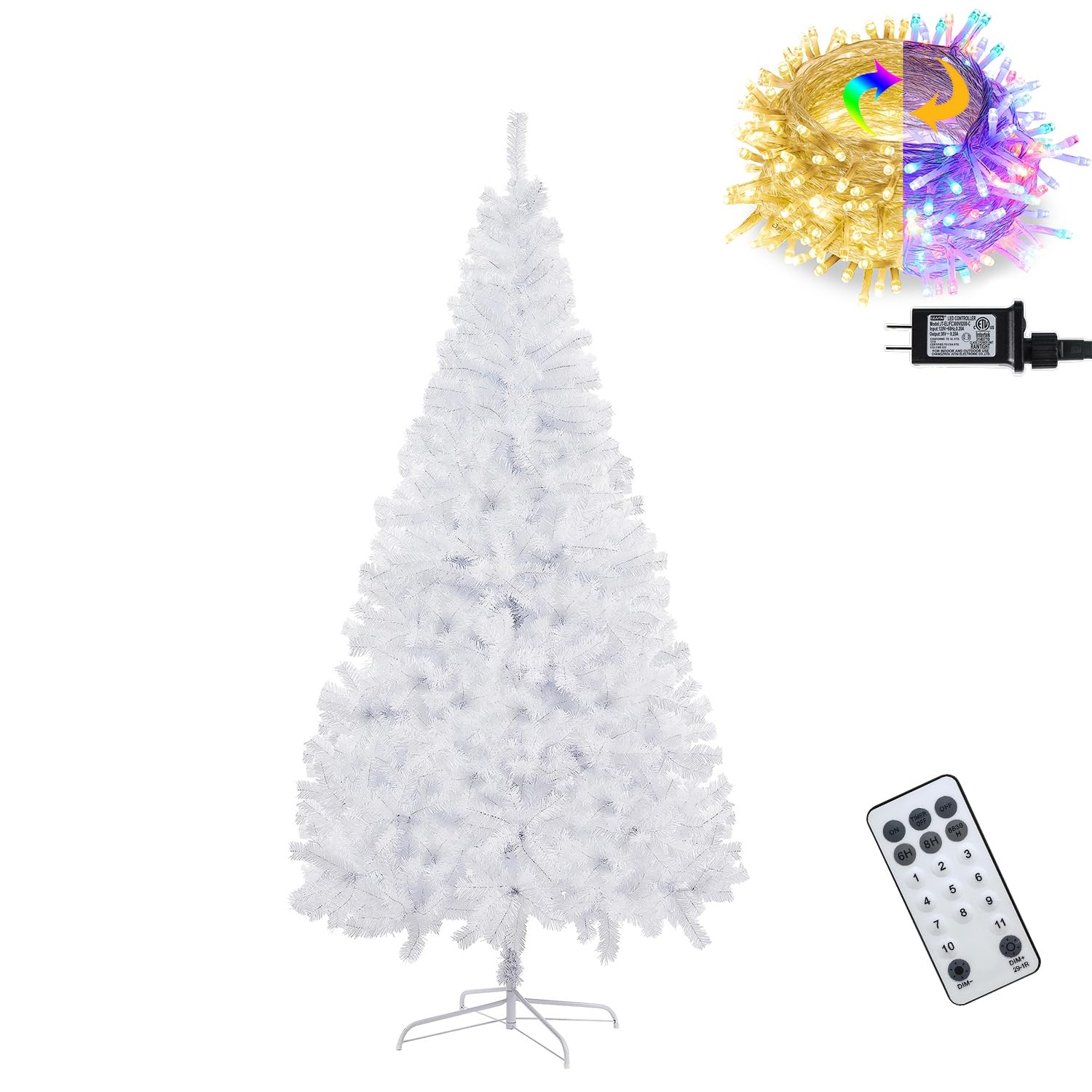 Árbol De Navidad Artificial Juegoal De 6 Pies Con Luces Y Control Remoto - Venta Internacional.