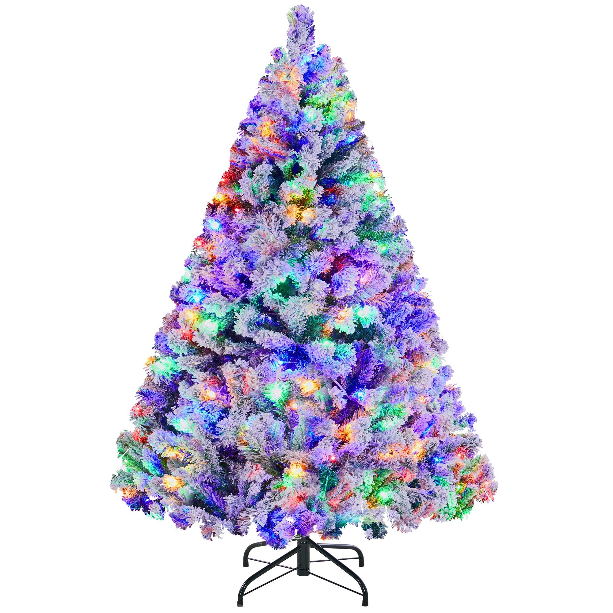 Árbol De Navidad Yaheetech De 1,4 M Con 100 Luces Led Multicolores - Venta Internacional. $3,102