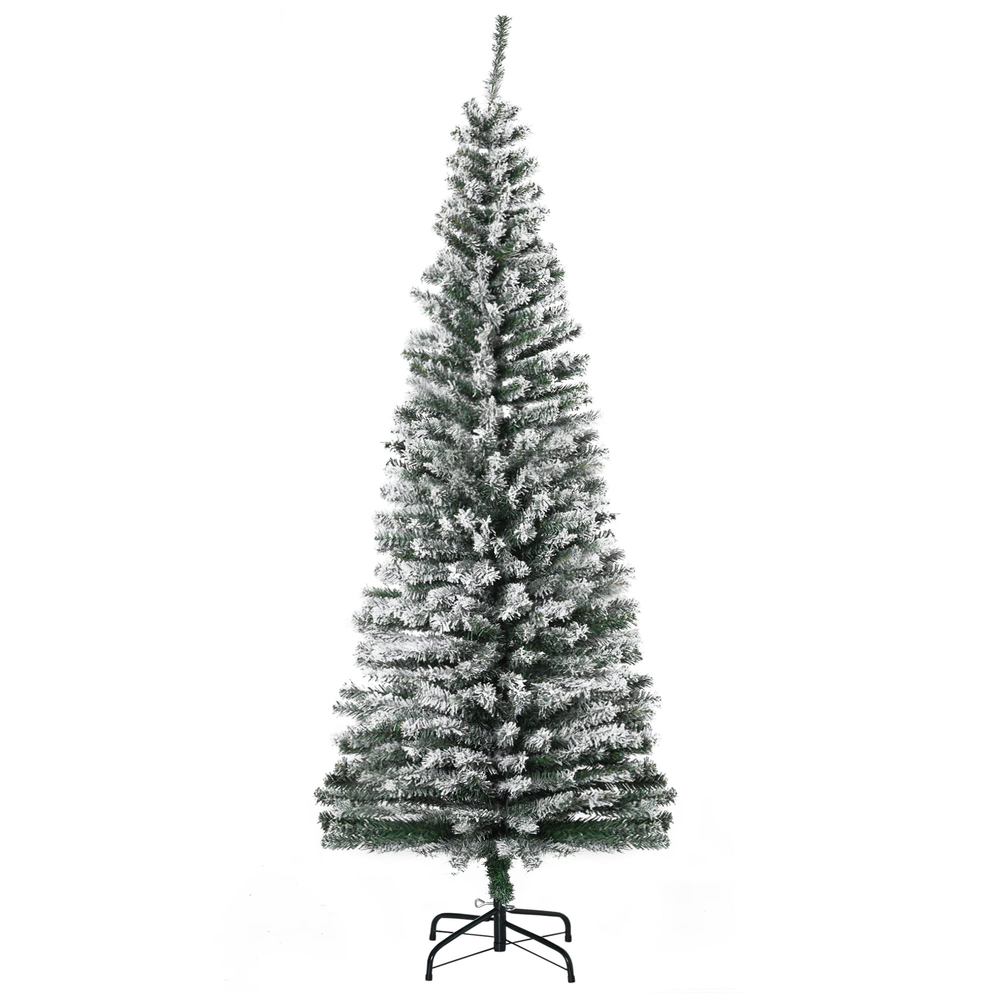 Foto 1 | Árbol De Navidad Homcom Cubierto De Nieve De 6 Pies De Alto Con 492 Puntas - Venta Internacional.