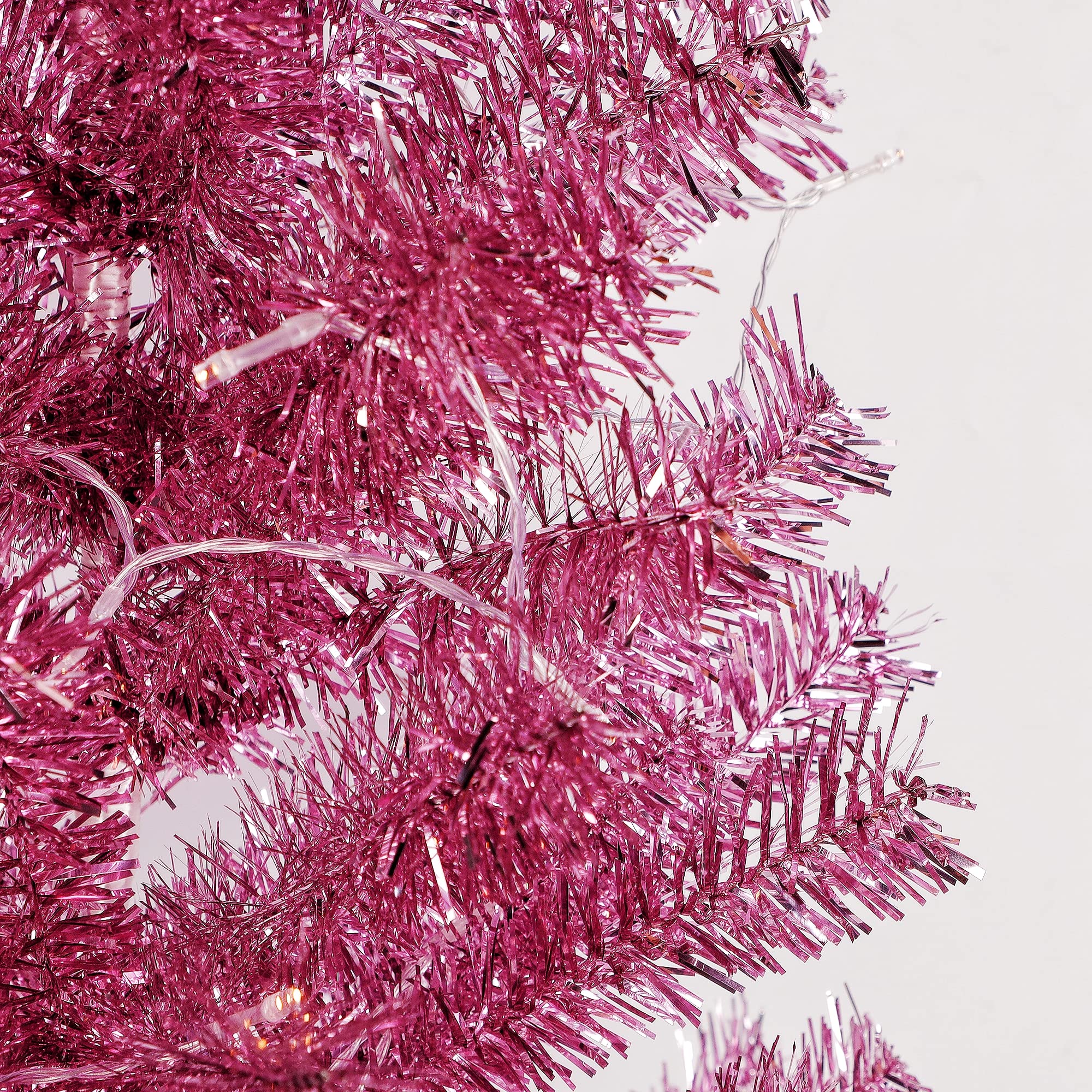 Foto 4 pulgar | Árbol De Navidad Juegoal De 4 Pies, Color Rosa Preiluminado Con 70 Led De Color Blanco Cálido - Venta Internacional.