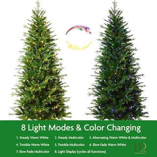 Foto 2 | Árbol De Navidad Haute Decor Ashville Fir De 6.5 Pies Con Luces Led - Venta Internacional.