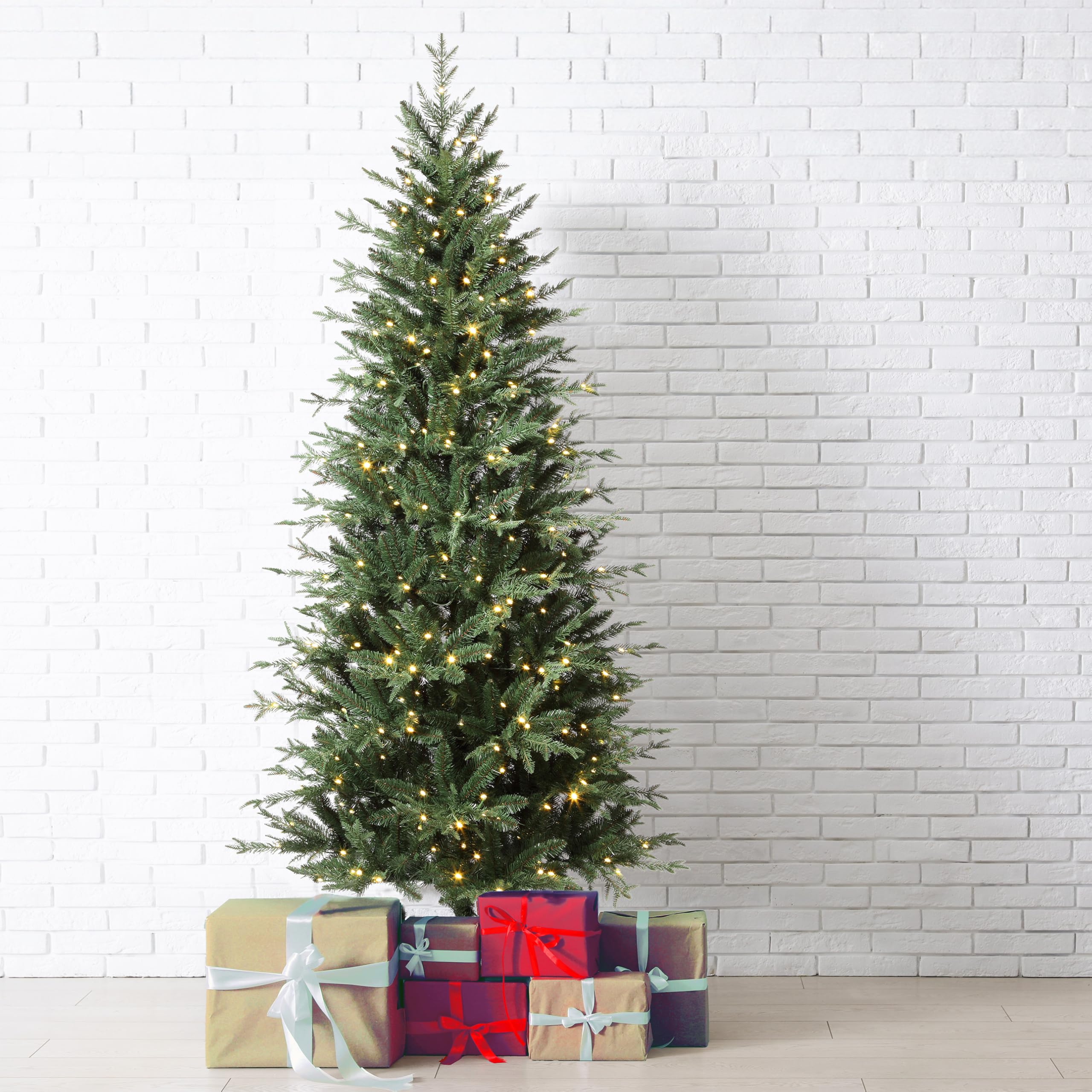Foto 4 pulgar | Árbol De Navidad Haute Decor Ashville Fir De 6.5 Pies Con Luces Led - Venta Internacional.