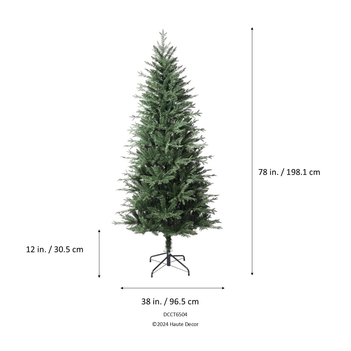 Foto 5 pulgar | Árbol De Navidad Haute Decor Ashville Fir De 6.5 Pies Con Luces Led - Venta Internacional.