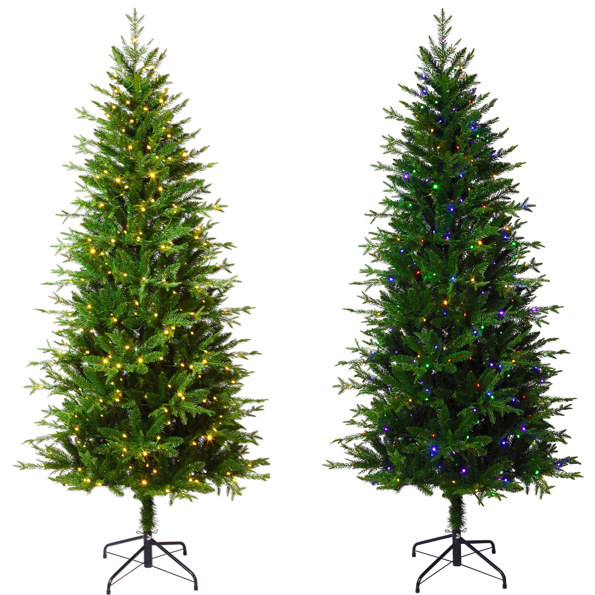 Foto 5 | Árbol De Navidad Haute Decor Ashville Fir De 6.5 Pies Con Luces Led - Venta Internacional.