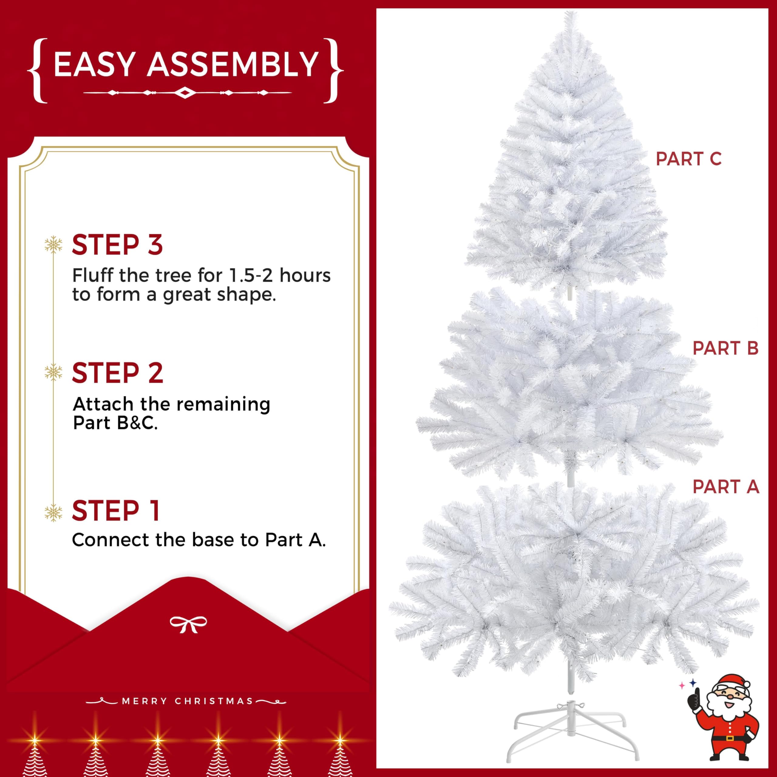 Foto 8 pulgar | Árbol De Navidad Yaheetech, Abeto Preiluminado, 2,28 M, Con 550 Luces - Venta Internacional.