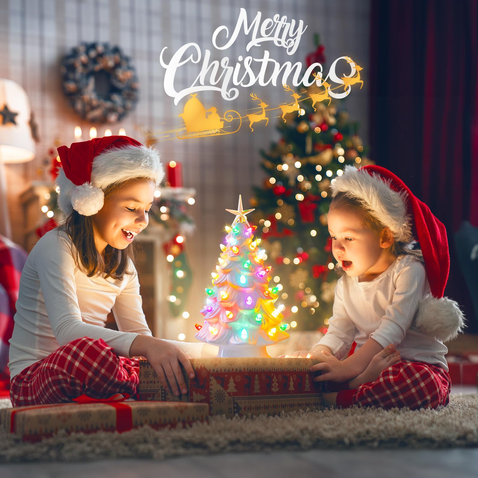 Foto 7 | Árbol De Navidad De Cerámica Brightown De 13 Pulgadas Con Luces Led - Venta Internacional.
