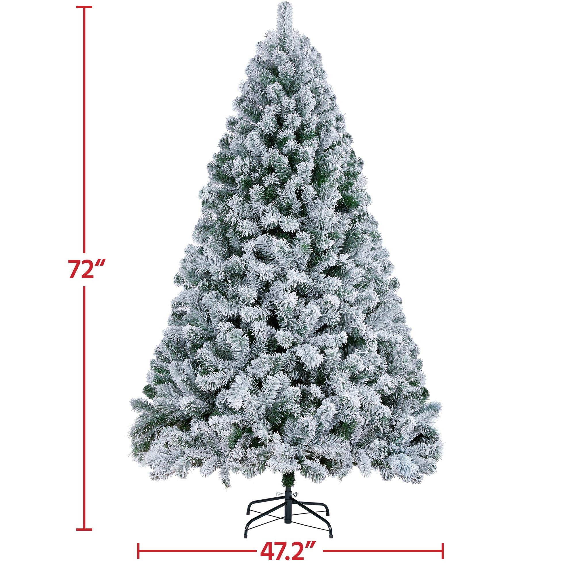 Foto 6 pulgar | Árbol De Navidad Yaheetech De 6 Pies De Abeto Cubierto De Nieve Con 820 Puntas - Venta Internacional.