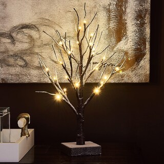 Foto 5 | Árbol De Navidad Fudios Iluminado Con Nieve, 45 Cm, Con Temporizador, 24 Led - Venta Internacional.