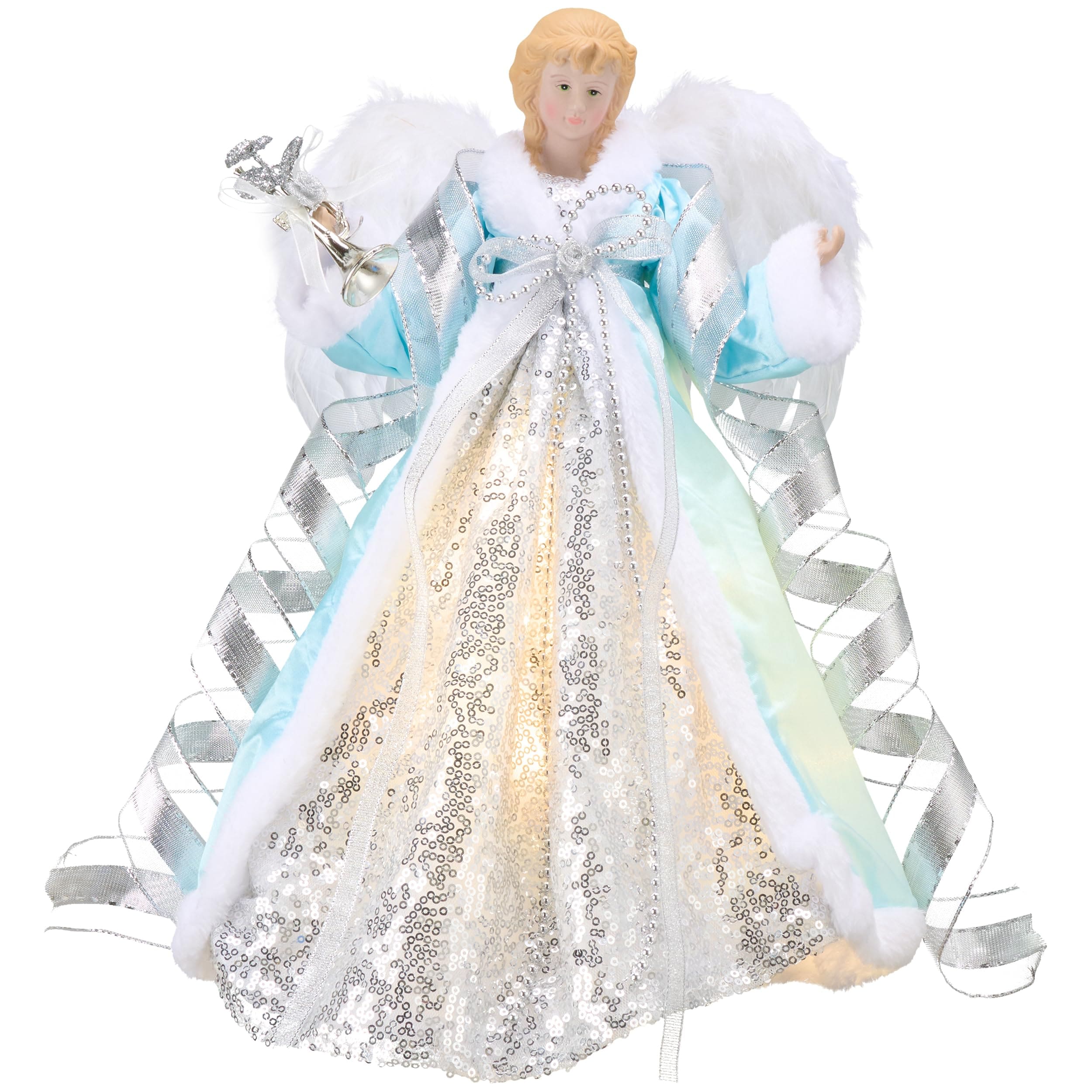 Decoración Para Árbol De Ángel De Navidad Valery Madelyn, 40 Cm, Con Luz Led - Venta Internacional. $1,025