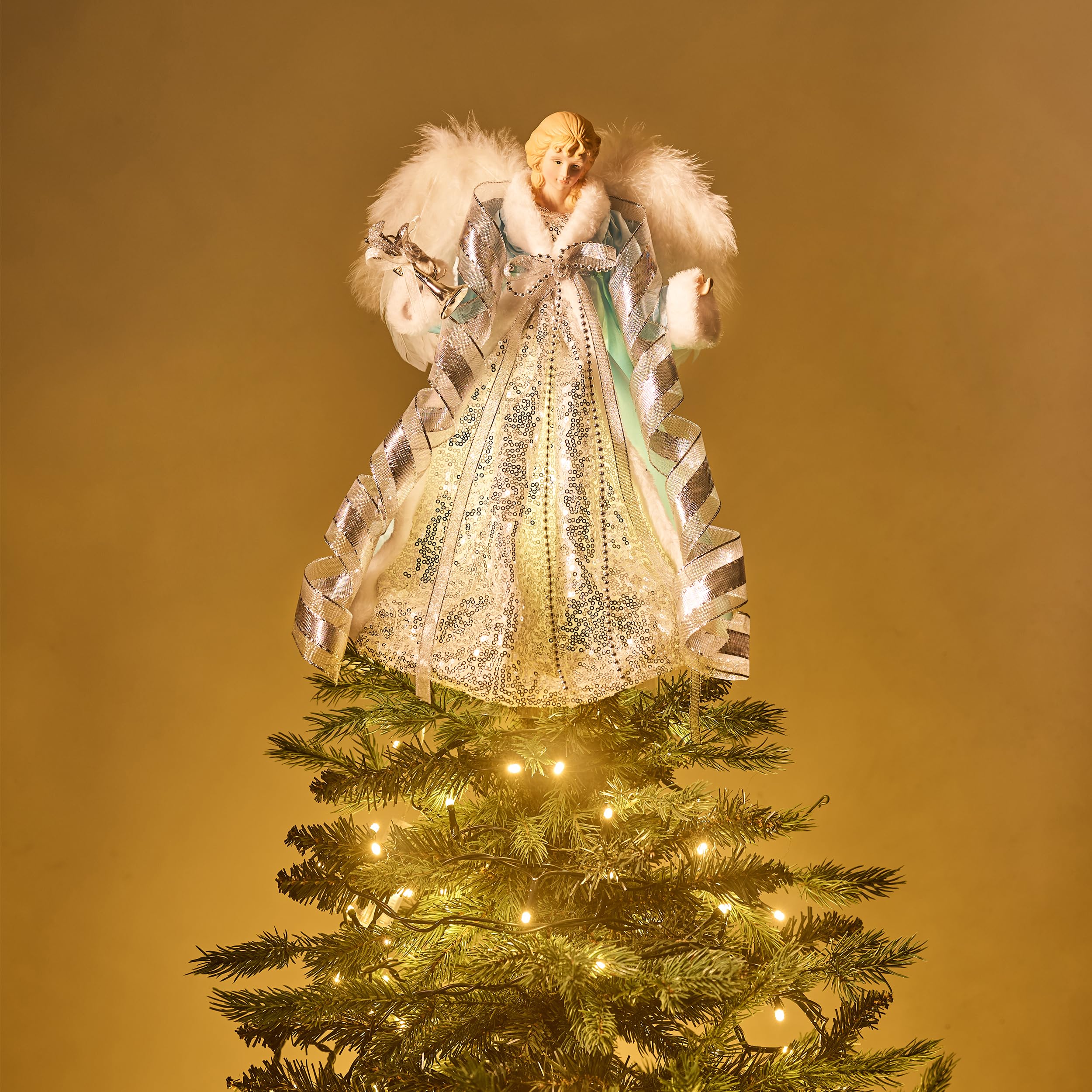 Foto 3 pulgar | Decoración Para Árbol De Ángel De Navidad Valery Madelyn, 40 Cm, Con Luz Led - Venta Internacional.