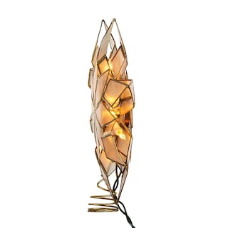 Foto 3 | Adorno Para Árbol Con Forma De Estrella De Kurt Adler Capiz, 21,6 Cm, Con 10 Luces - Venta Internacional.