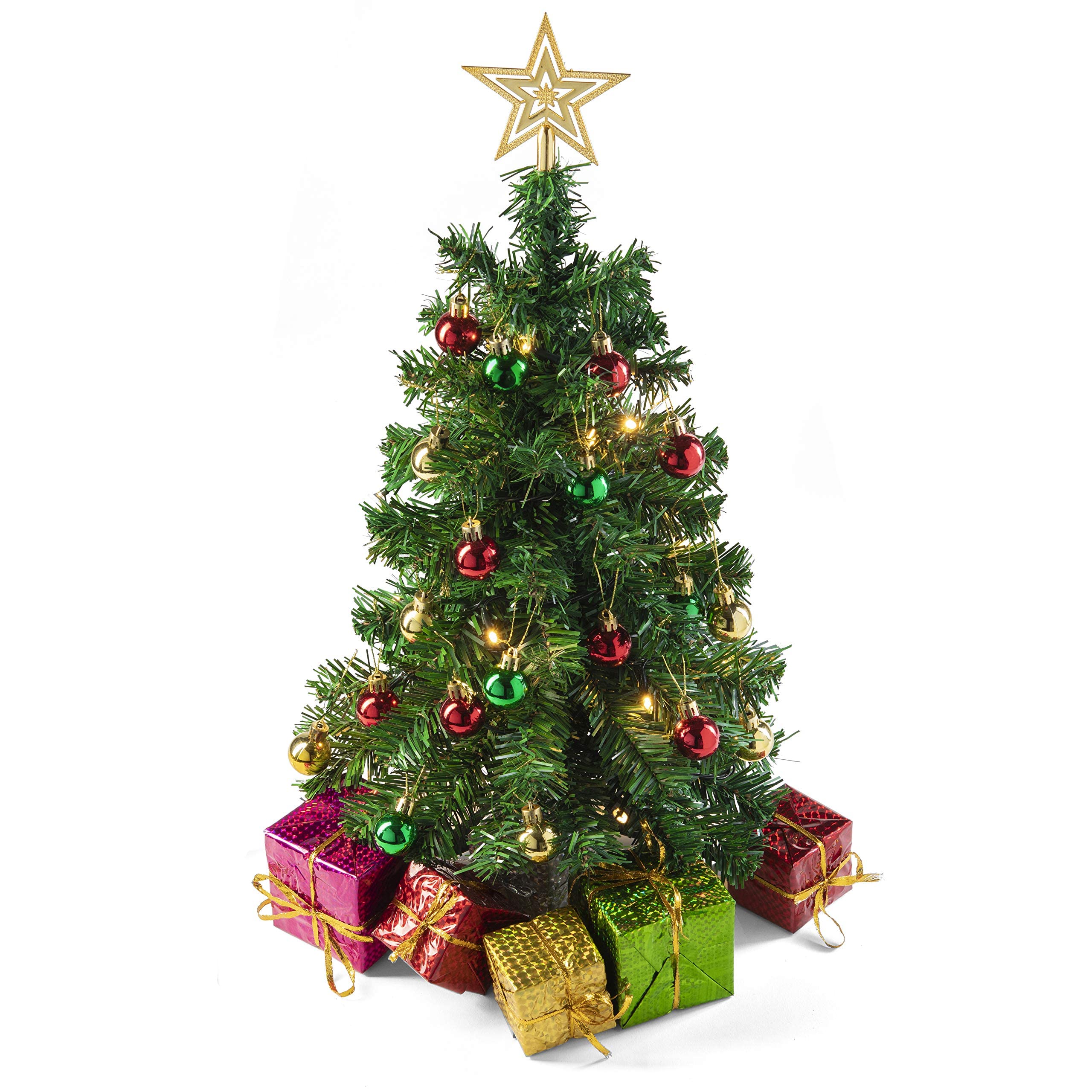 Foto 2 pulgar | Mesa Prextex Con Forma De Árbol De Navidad, 58 Cm, Con Luces Y Adornos - Venta Internacional.