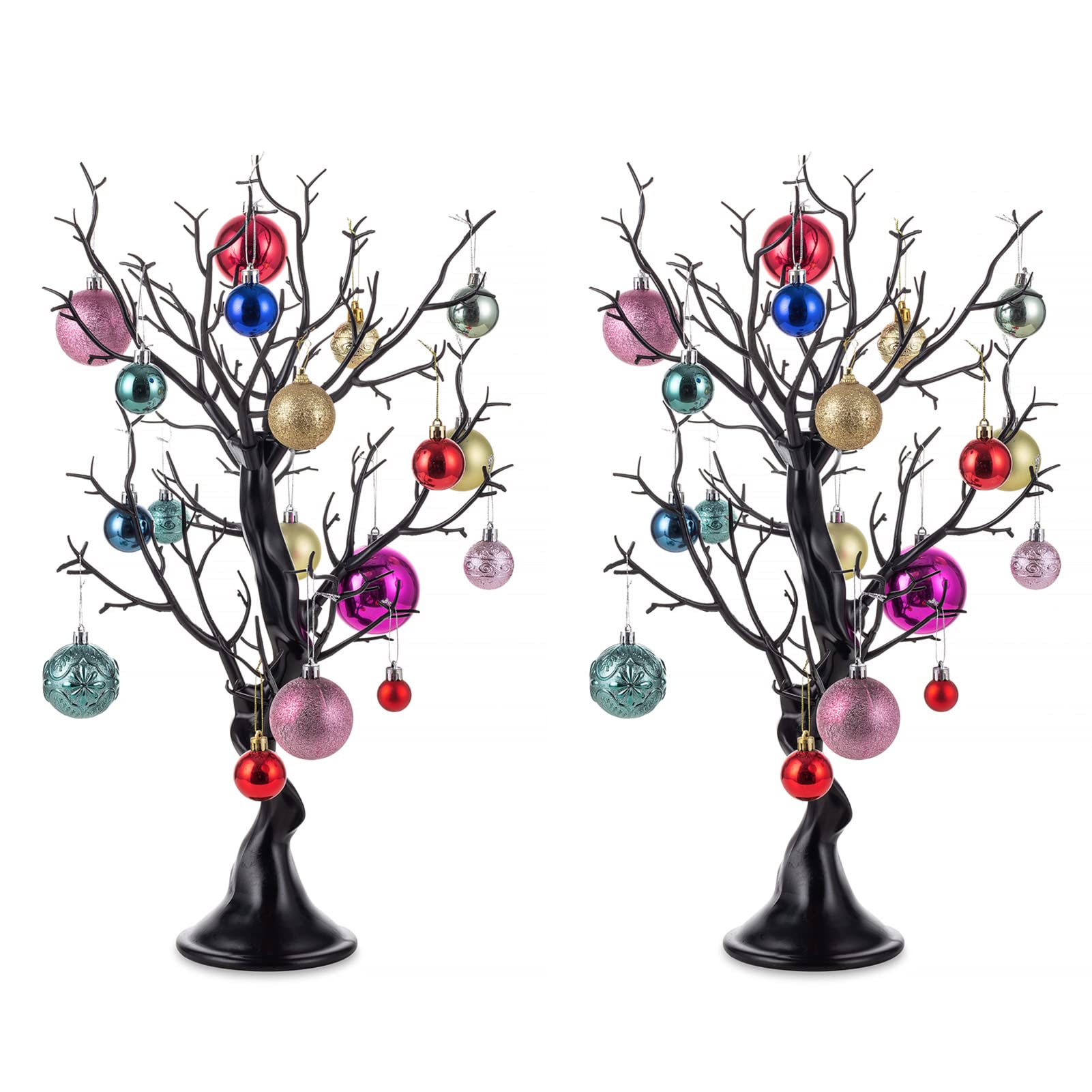 Foto 2 pulgar | Árbol De Navidad Nuptio Manzanita Negra De 58 Cm, Resina, 2 Unidades - Venta Internacional.