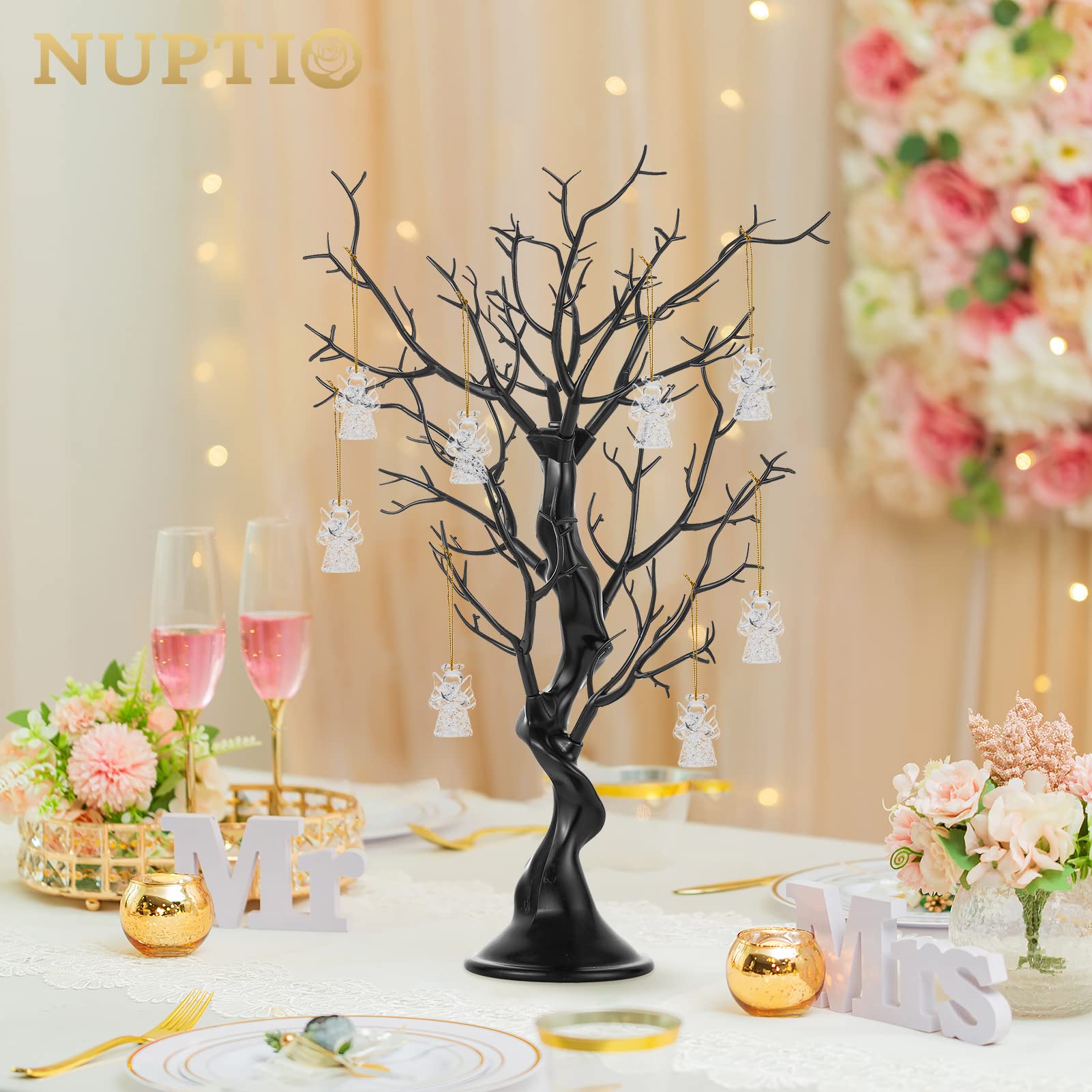 Foto 3 pulgar | Árbol De Navidad Nuptio Manzanita Negra De 58 Cm, Resina, 2 Unidades - Venta Internacional.