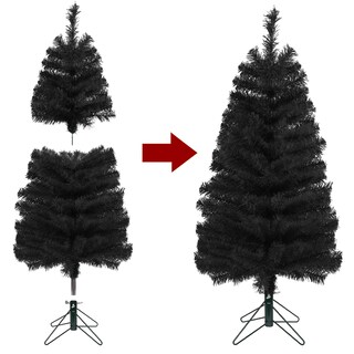 Foto 3 | Árbol De Navidad Ccinee De 3 Pies Con Soporte De Pvc Negro Para Decoración Navideña - Venta Internacional.