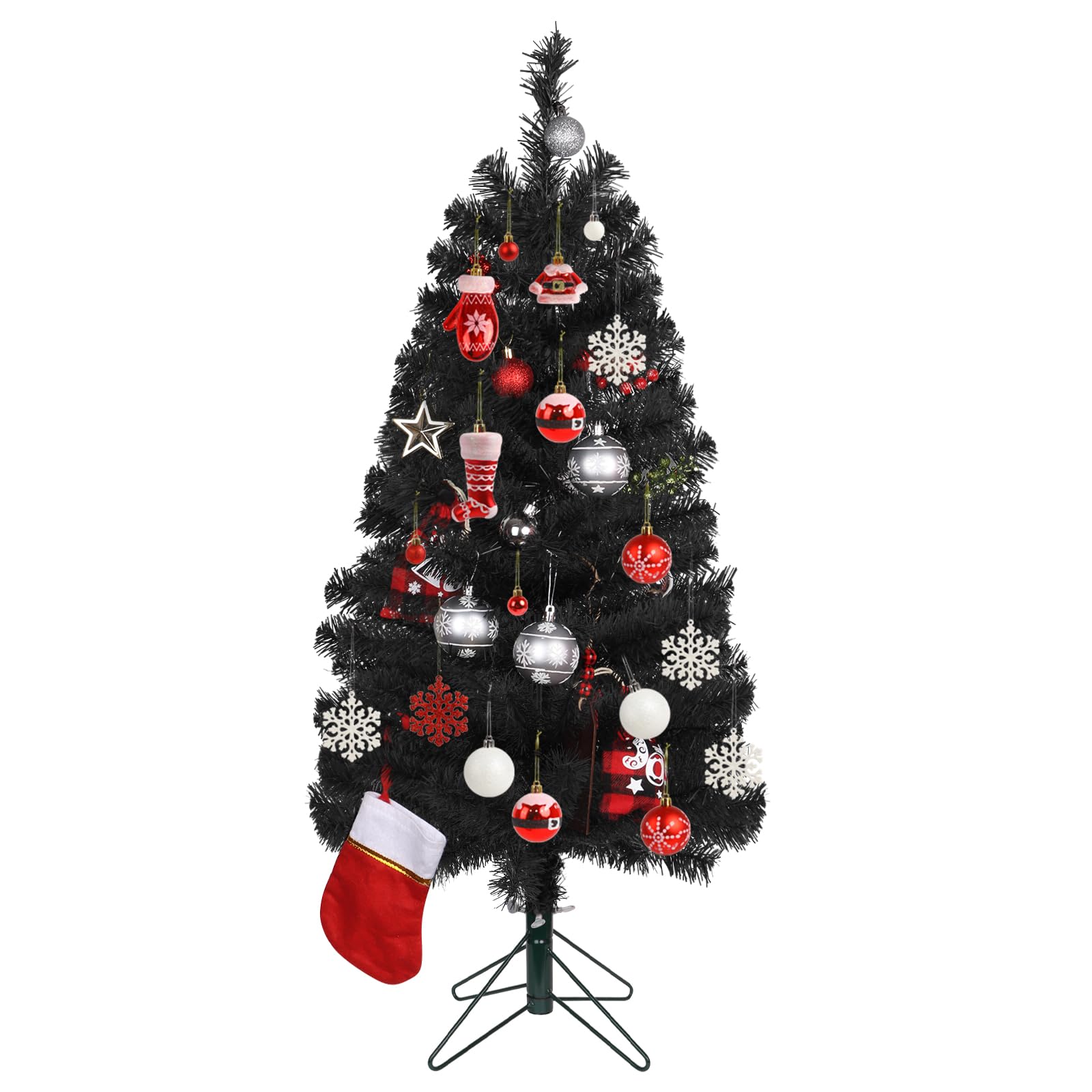 Foto 6 pulgar | Árbol De Navidad Ccinee De 3 Pies Con Soporte De Pvc Negro Para Decoración Navideña - Venta Internacional.