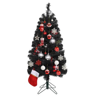 Foto 5 | Árbol De Navidad Ccinee De 3 Pies Con Soporte De Pvc Negro Para Decoración Navideña - Venta Internacional.