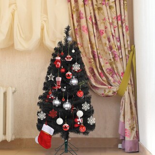 Foto 6 | Árbol De Navidad Ccinee De 3 Pies Con Soporte De Pvc Negro Para Decoración Navideña - Venta Internacional.