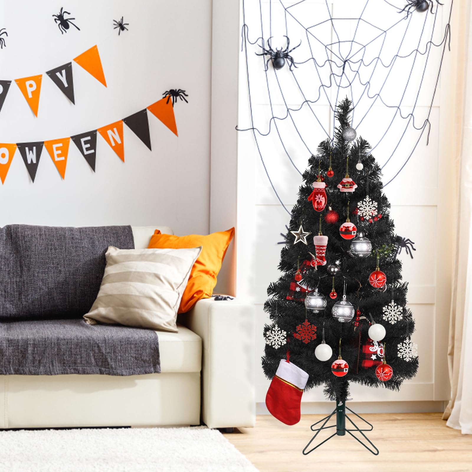Foto 8 pulgar | Árbol De Navidad Ccinee De 3 Pies Con Soporte De Pvc Negro Para Decoración Navideña - Venta Internacional.