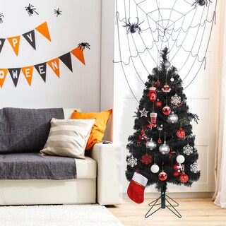 Foto 7 | Árbol De Navidad Ccinee De 3 Pies Con Soporte De Pvc Negro Para Decoración Navideña - Venta Internacional.