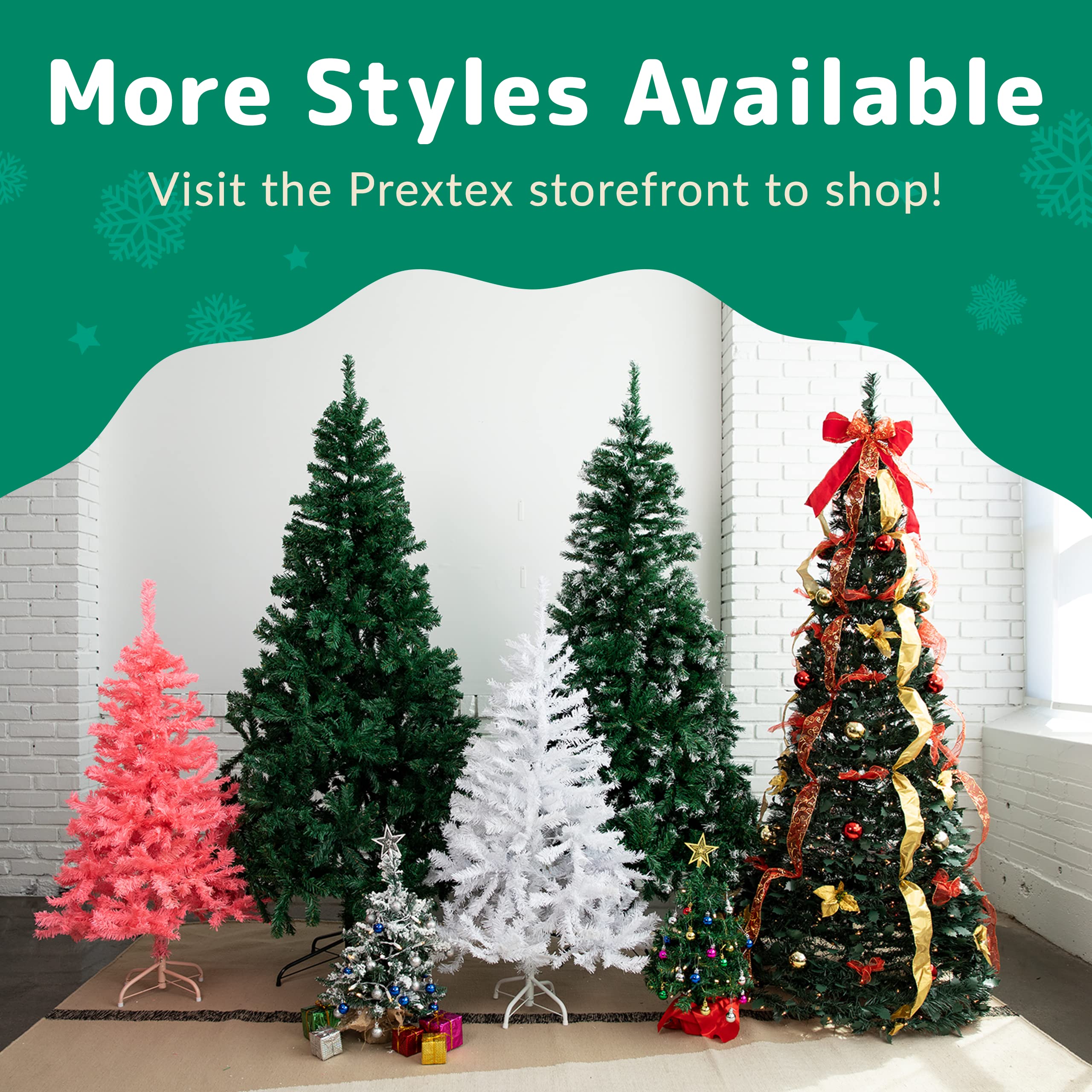 Foto 7 | Árbol De Navidad Prextex Pequeño Blanco De 1,2 M Con 320 Puntas - Venta Internacional.