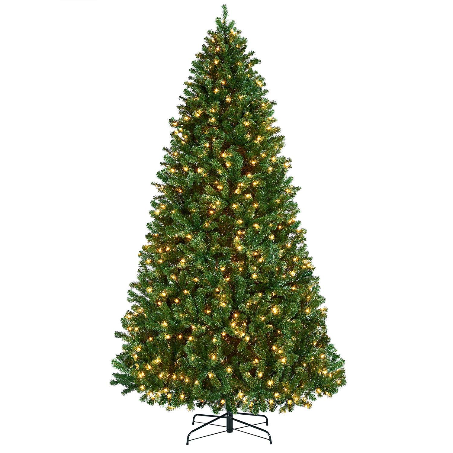 Foto 2 pulgar | Árbol De Navidad Yaheetech, Abeto Preiluminado De 9 Pies Con 850 Luces - Venta Internacional.