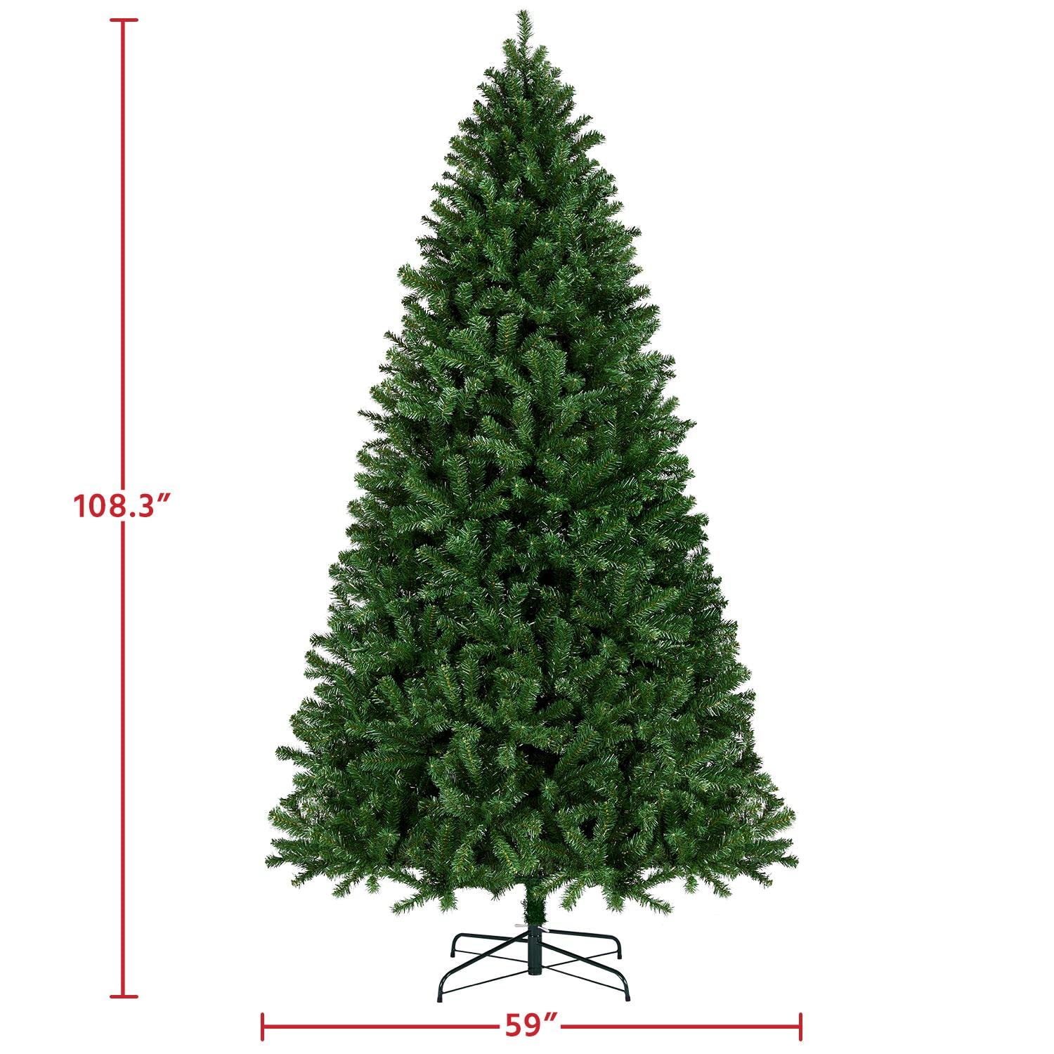 Foto 7 | Árbol De Navidad Yaheetech, Abeto Preiluminado De 9 Pies Con 850 Luces - Venta Internacional.