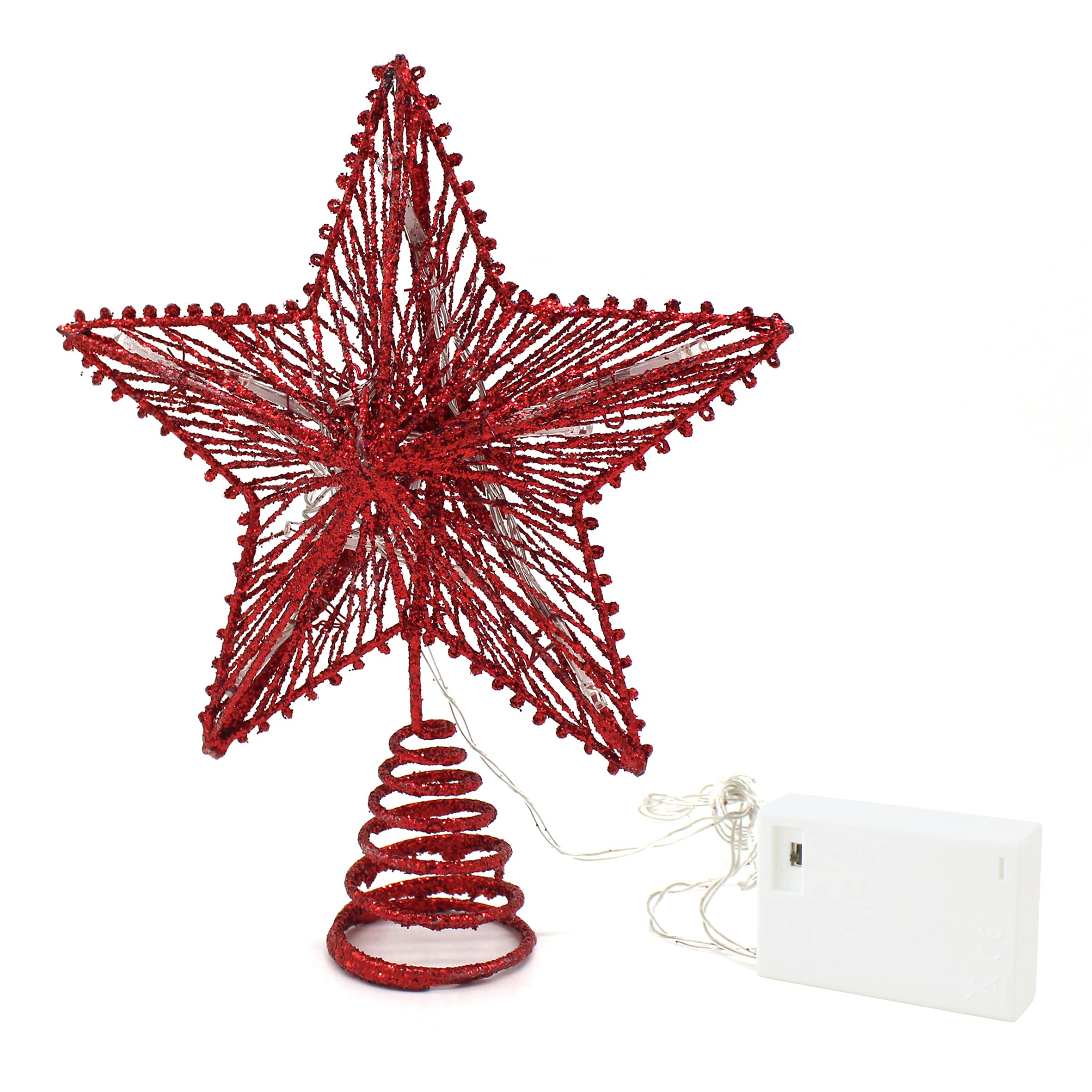 Foto 2 pulgar | Árbol De Navidad Con Forma De Estrella Cvhomedeco, Rojo Brillante En 3d Con Led - Venta Internacional.