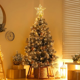 Foto 2 | Decoración Con Forma De Estrella De Navidad Brightown 3d 8 Con Purpurina Dorada - Venta Internacional.