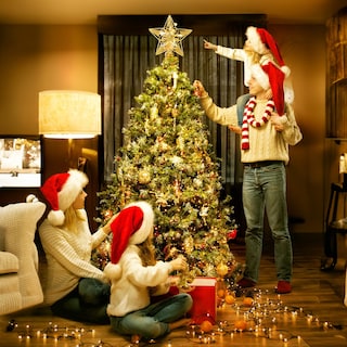 Foto 5 | Decoración Con Forma De Estrella De Navidad Brightown 3d 8 Con Purpurina Dorada - Venta Internacional.