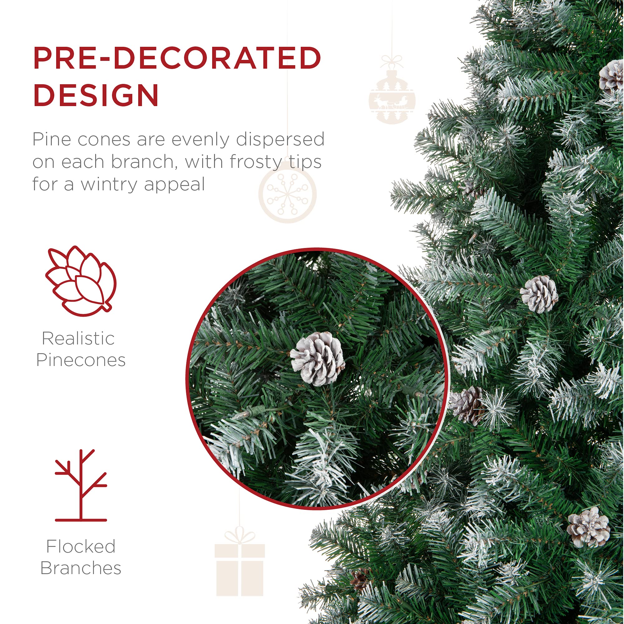Foto 4 pulgar | Árbol De Navidad Best Choice Products De 9 Pies Con 2028 Puntas De Rama - Venta Internacional.