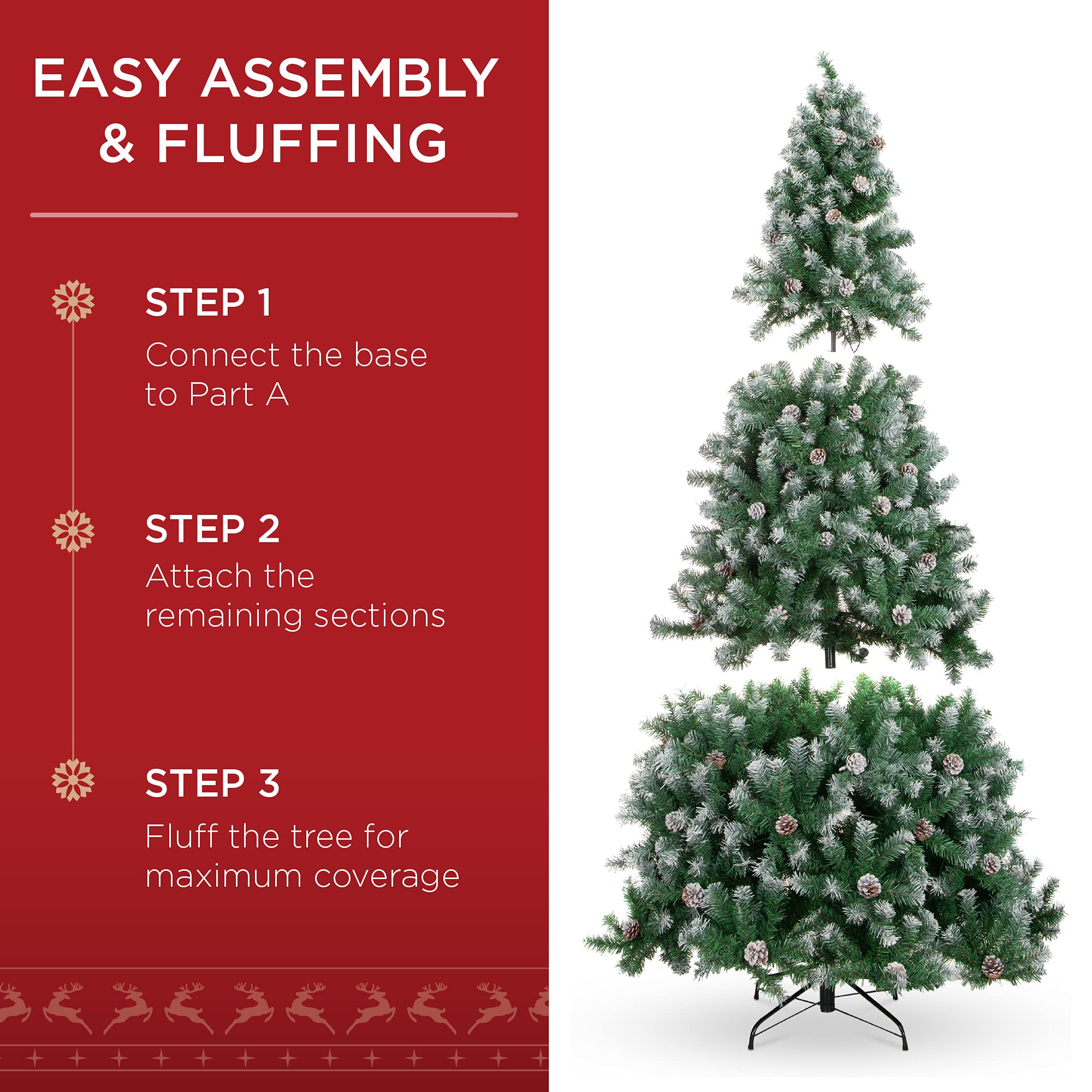 Foto 4 | Árbol De Navidad Best Choice Products De 9 Pies Con 2028 Puntas De Rama - Venta Internacional.